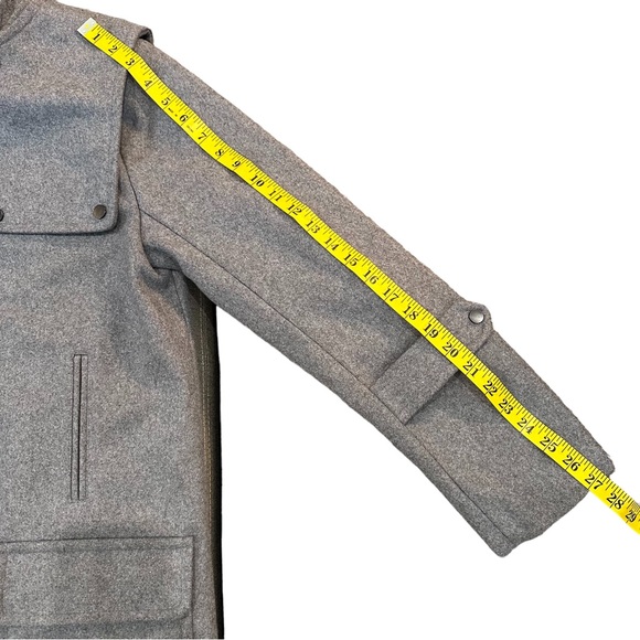 A.L.C. / HOODED WOOL-BLEND COAT / Grey / Small - Picture 14 of 16